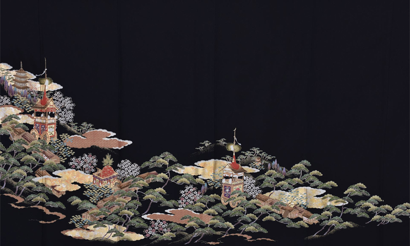 黒留袖〔古都風景〕