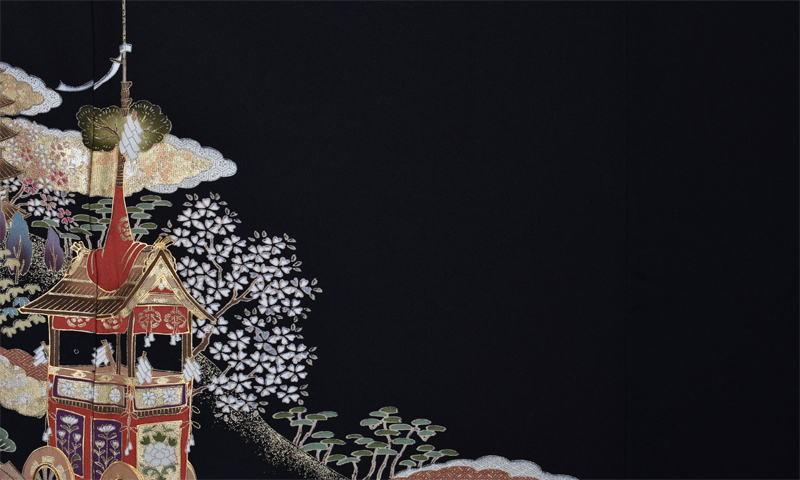 黒留袖〔古都風景〕