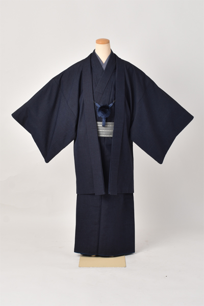 紬アンサンブル(濃紺無地)