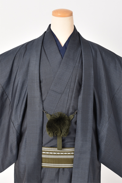 紬アンサンブル(紺絣)