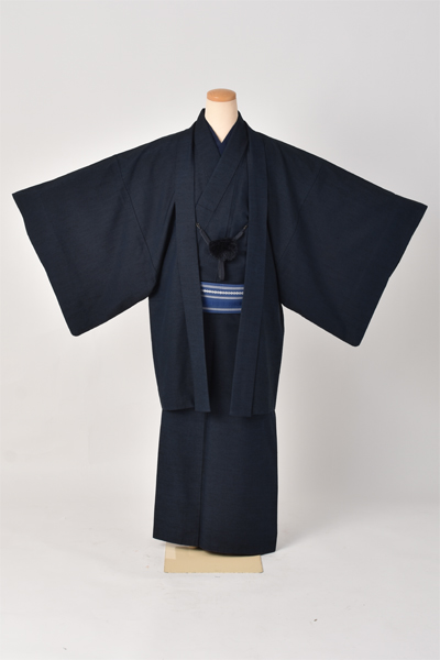 紬アンサンブル(濃紺無地)
