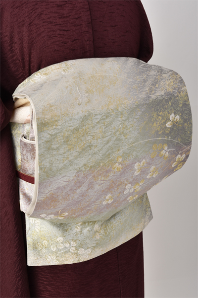 単衣訪問着[小豆色地・御殿まり]