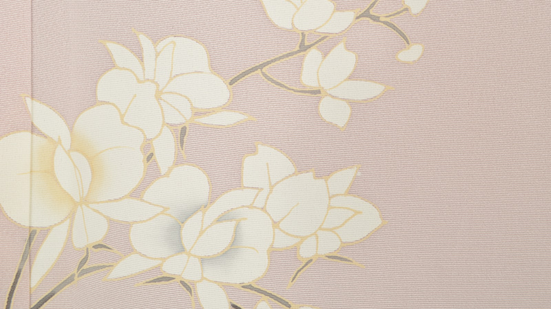 単衣付下げ訪問着[桜色地・胡蝶蘭]