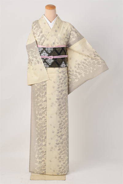 ひとえ＿【小紋・アイボリー】