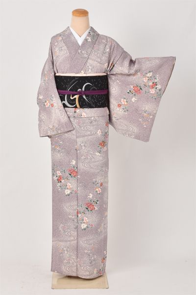 単衣小紋［薄紫色地・たたき］