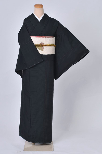 紬【薄手の泥染め風】