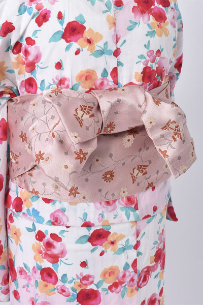 浴衣【白×花】