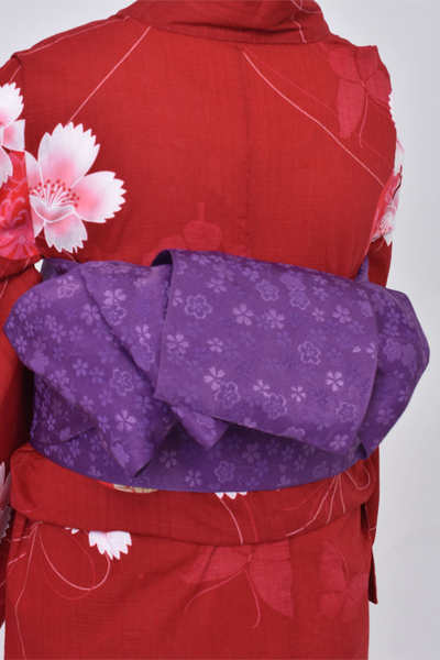 ゆかた(赤×鞠、花)