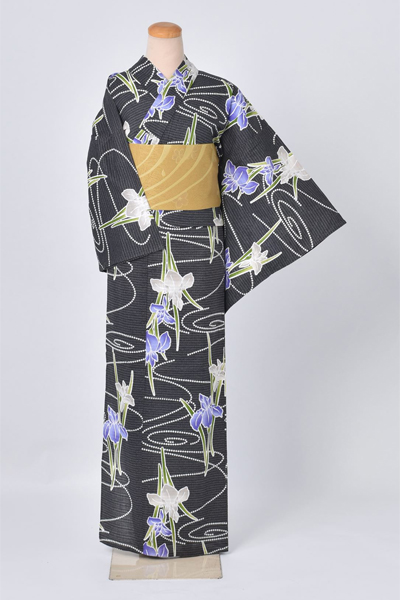 ゆかた(モスグリーン/しょうぶ)