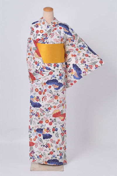 ゆかた(紅型風)