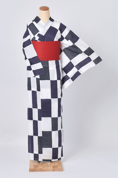 ゆかた(市松模様)