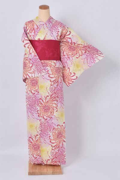 浴衣（大胆な菊模様）