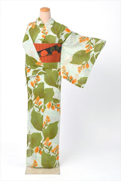 ゆかた(「unsodo」ボタニカル柄)