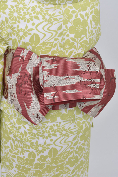 浴衣[黄緑/花々]