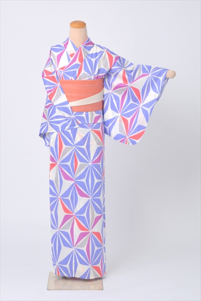 浴衣【パステル紫×風車つなぎ】
