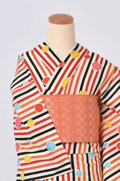 浴衣【縞×ドット】