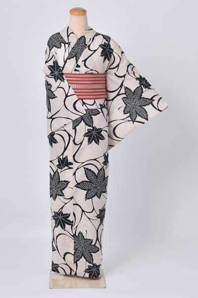 ゆかた(流水に青楓)