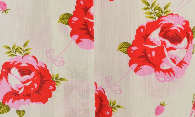 浴衣【クリーム×バラ】