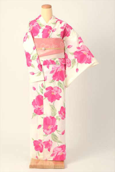 浴衣(大輪のハイビスカス)