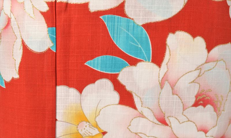 浴衣（赤地×牡丹）トールサイズ