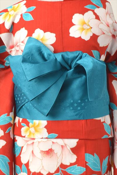 浴衣（赤地×牡丹）トールサイズ
