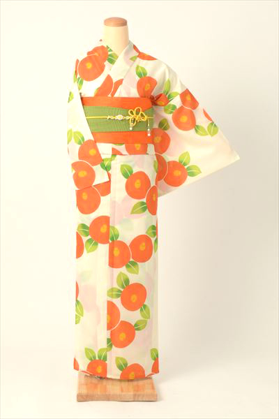 浴衣(大正ロマン漂うつばき柄)