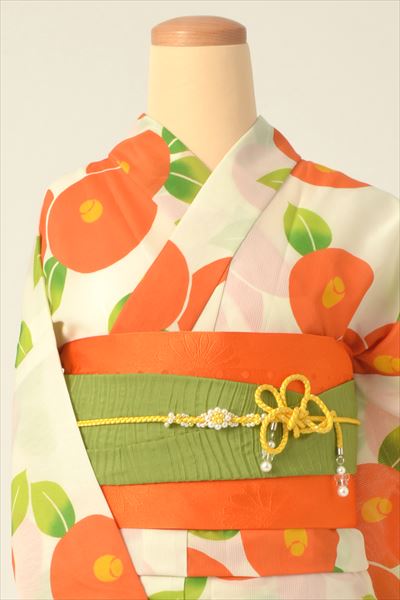 浴衣(大正ロマン漂うつばき柄)