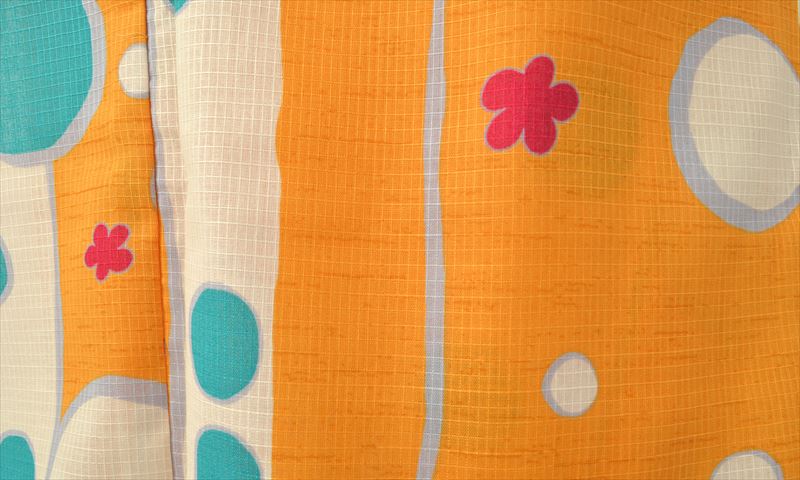 浴衣[山吹色/水玉・マリンテイスト]