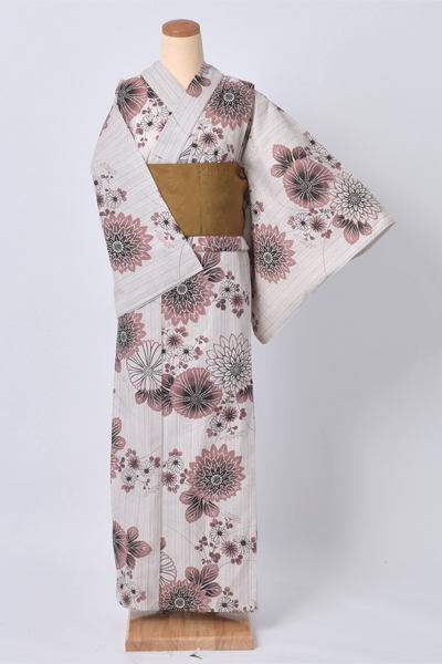 浴衣(麻混×生成り)