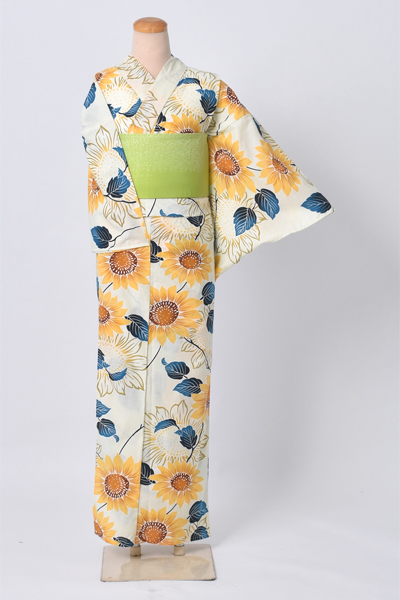 浴衣(大胆な向日葵)