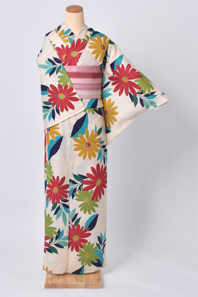 浴衣(「花子倶楽部」麻混×マーガレット