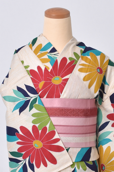 浴衣(「花子倶楽部」麻混×マーガレット