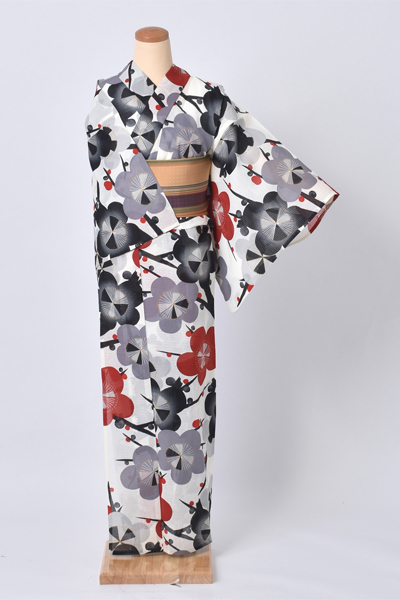浴衣(大柄梅の和モダン)