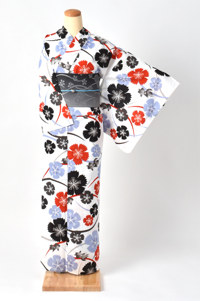 浴衣（白×撫子）