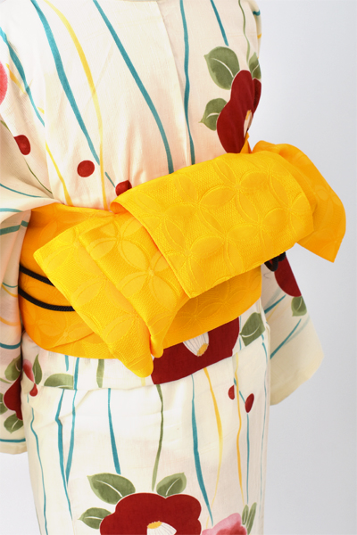 浴衣[生成り/椿]