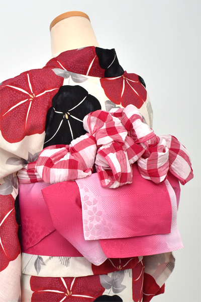 浴衣[Ｓサイズ/クリーム色/朝顔]