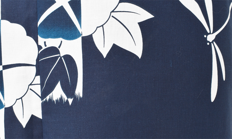 浴衣[紺地/朝顔・トンボ]