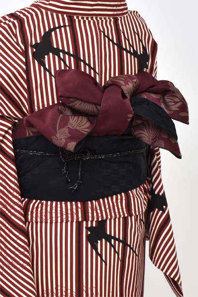 浴衣[ストライプ/燕・糸菊]