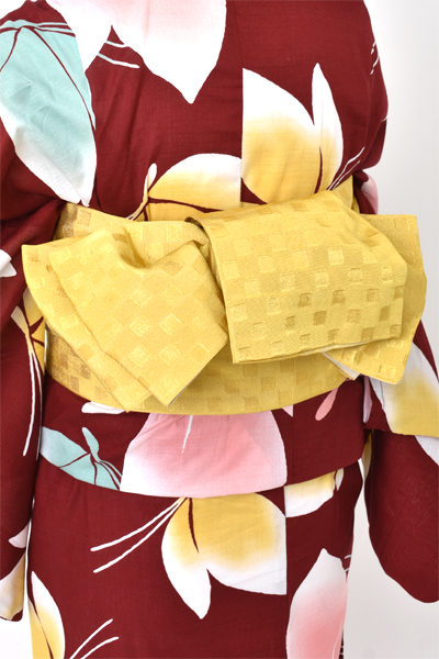 浴衣[UTAHA/えんじ/蝶]