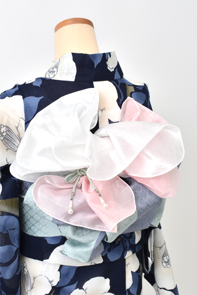 浴衣[UNSODO/紺/牡丹]