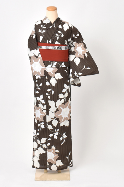 浴衣[茶縞/クレチマス]