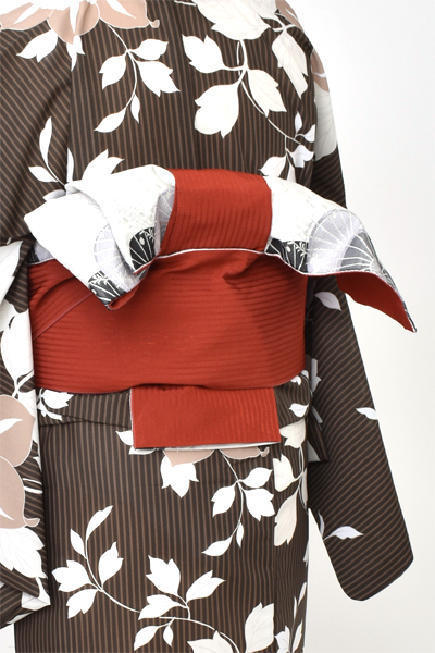 浴衣[茶縞/クレチマス]