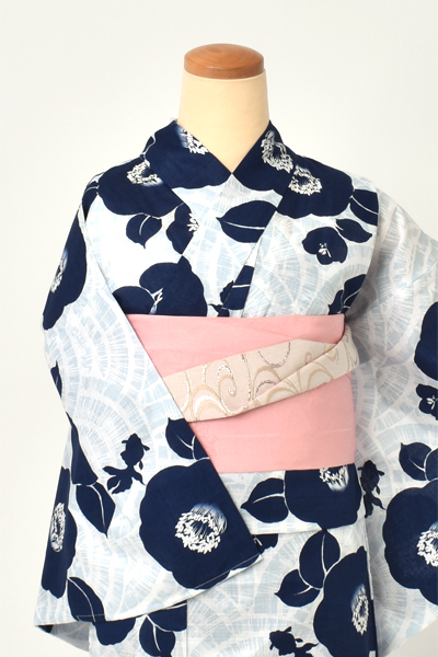 浴衣[UTAHA/白/椿･金魚]