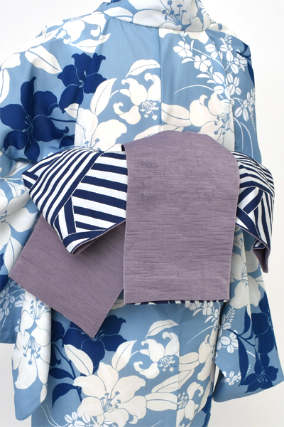 浴衣[水色/百合･萩･撫子]