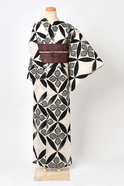 浴衣[ベージュ/七宝]